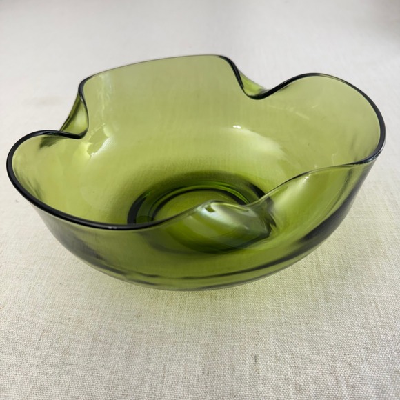 Other - Vintage Anchor Hocking Avocado Green Art Class Chip Bowl MCM 1970s 10